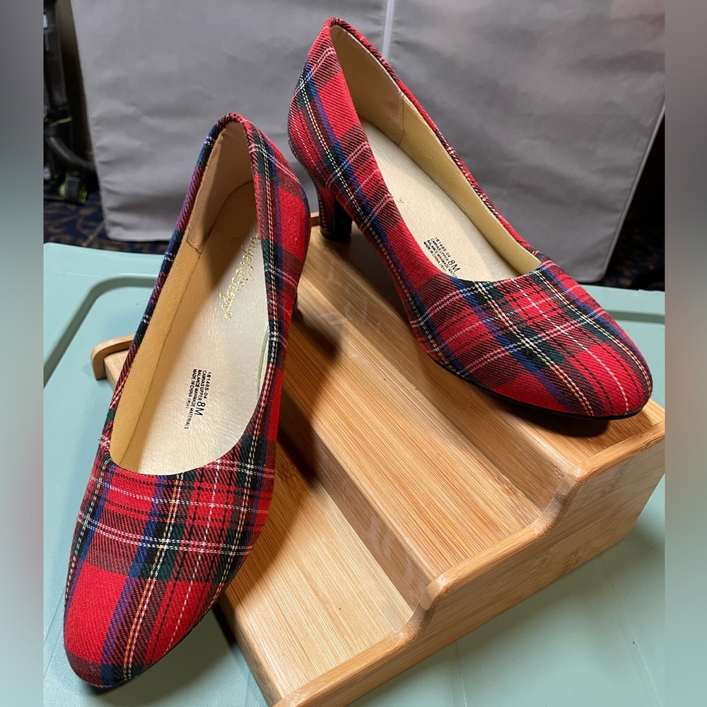 Tartan Plaid Red Women's 2-inch Heels